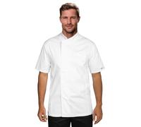 PALLTEX KOTO SS 100% Algodón SS Chaquetilla Chef Hombre Chaquetas de Chef Chaquetilla Chef Chaqueta Cocinero Hombre Manga Corta, Blanco, XS
