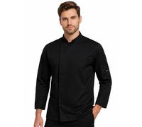 PALLTEX NORI LS Chaquetilla Chef Hombre Chaquetas de Chef Chaquetilla Chef Mujer Chaqueta Cocinero Hombre de Manga Larga, Negro, XL