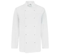 PALLTEX Nozomi LS Chaquetilla Chef Hombre Chaquetilla Chef Mujer Ropa de Cocinero Profesional Uniforme de Chef de Manga Larga, Blanco, L