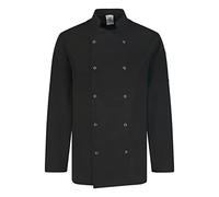 PALLTEX Nozomi LS Chaquetilla Chef Hombre Chaquetilla Chef Mujer Ropa de Cocinero Profesional Uniforme de Chef de Manga Larga, Negro, L