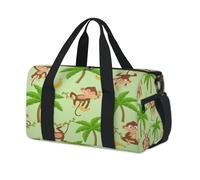 Palm Banana - Bolsa deportiva divertida de mono para fin de semana, bolsa de viaje casual, para viajes, gimnasio, para niños, niñas, niños, mujeres y hombres