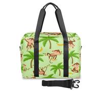 Palm Banana Funny Monkey - Bolsa de viaje para mujeres, hombres, niñas y niños, bolsa de fin de semana, bolsa de viaje grande de 32 L para viajes, deportes, gimnasio, color, Big, Organizador de bolsas
