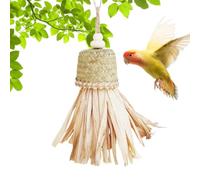 Palm Leaf Bird Chew Toy Cage Hanging Play Accessory Birds