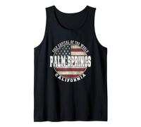Palm Springs California, Bandera Americana Vintage Camiseta sin Mangas