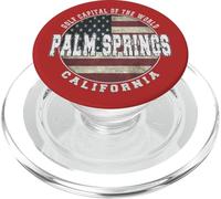 Palm Springs California, Bandera Americana Vintage PopSockets PopGrip para MagSafe