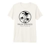 Palm Springs California Desierto Palmeras Vintage Retro Cali Camiseta Premium