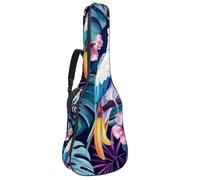 Palm Trees - Bolsa para guitarra acústica con fondo rosa, acolchada gruesa, impermeable, para guitarras de 40, 41 y 42 pulgadas, Multicolor 08, 42.9x16.9x4.7 in, Mochila informal