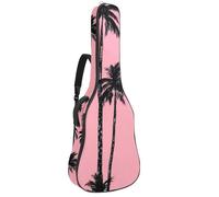Palm Trees - Bolsa para guitarra acústica con fondo rosa, acolchada gruesa, impermeable, para guitarras de 40, 41 y 42 pulgadas, Multicolor 05, 42.9x16.9x4.7 in, Mochila informal