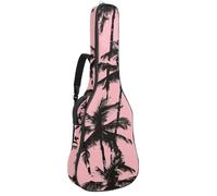 Palm Trees - Bolsa para guitarra acústica con fondo rosa, acolchada gruesa, impermeable, para guitarras de 40, 41 y 42 pulgadas, Multicolor 01, 42.9x16.9x4.7 in, Mochila informal
