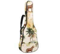 Palm Trees - Bolsa para guitarra acústica con fondo rosa, acolchada gruesa, impermeable, para guitarras de 40, 41 y 42 pulgadas, Multicolor 06, 42.9x16.9x4.7 in, Mochila informal