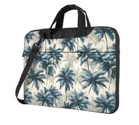 Palm Trees In Dusty Blue - Funda acolchada para ordenador portátil de 15,6 pulgadas, para mujeres y hombres