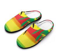 Palm Trees in Jamaica Colors - Pantuflas de casa para hombre, para interiores y exteriores, con suela de goma, Estilo:, 47 1/3 EU