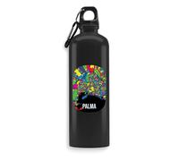 Palma De Mallorca - Botella de agua de viaje, diseño de mapa de la ciudad de España, botella de viaje, botella de deporte al aire libre