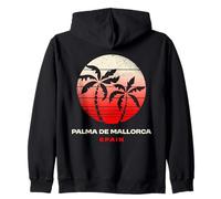 Palma De Mallorca España Palmera Playa Puesta De Sol Diseño Sudadera con Capucha
