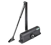 PALMAT - Cierrapuertas Hidráulico Automático - Ajustable, Cierre Automático, Ideal para Hogar y Comercial, Brazo Normal, Con Retenedor (60-85 Kg, Negro)