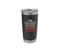 Palmer Name Palmer Personalized Name First Given Vaso térmico de acero inoxidable de doble pared