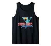 Palmera de California Santa Cruz Beach Vacaciones de Verano Retro Camiseta sin Mangas