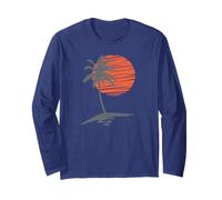 Palmera Playa Verano Estilo Tropical Hombre Mujer Palm Tree Manga Larga