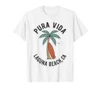 Palmera Pura Vida Laguna Beach CA Surf Camiseta