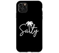 Palmera Salada Manuscrita Costera Playa Vibe Hombres Mujeres Carcasa para iPhone 11 Pro MAX