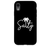 Palmera Salada Manuscrita Costera Playa Vibe Hombres Mujeres Carcasa para iPhone XR