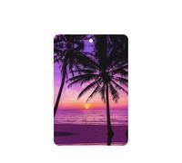 Palmeras al atardecer impresión 10 piezas ambientadores de coche tarjetas para hojas colgantes perfumadas para baño con cuerda
