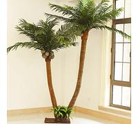 Palmeras Artificiales para Exteriores, Palmera Tropical, árbol Artificial con Tronco Estable, Palmera Falsa para jardín, decoración de Palmeras de 2 m + 1,8 m Decoration