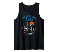 Palmeras de Bali Mi Alma está en Bali Vintage Womens Beach Life Camiseta sin Mangas