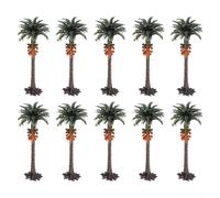 Palmeras de coco de simulación para modelos de construcción y exhibiciones de paisajes para iluminar tus entornos en miniatura (H = 6 cm)