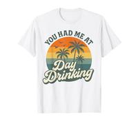 Palmeras Retro al Atardecer You Had Me At Day Drinking Funny Camiseta