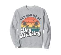 Palmeras Retro al Atardecer You Had Me At Day Drinking Funny Sudadera