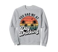 Palmeras Retro al Atardecer You Had Me At Day Drinking Funny Sudadera