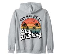 Palmeras Retro al Atardecer You Had Me At Day Drinking Funny Sudadera con Capucha