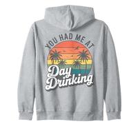 Palmeras Retro al Atardecer You Had Me At Day Drinking Funny Sudadera con Capucha