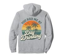 Palmeras Retro al Atardecer You Had Me At Day Drinking Funny Sudadera con Capucha