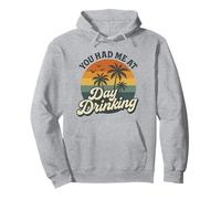Palmeras Retro al Atardecer You Had Me At Day Drinking Funny Sudadera con Capucha