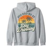 Palmeras Retro al Atardecer You Had Me At Day Drinking Funny Sudadera con Capucha
