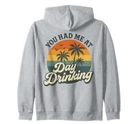 Palmeras Retro al Atardecer You Had Me At Day Drinking Funny Sudadera con Capucha