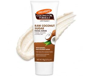 Palmer's Fórmula de aceite de coco, azúcar de coco, exfoliante facial con vitamina E, pule y suaviza la piel, más brillante, más fresco, hipoalergénico, sin parabenos, sulfato, colorantes, aceite