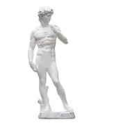Palmetto Housewares Réplica de cuerpo entero de la escultura de David, réplica de estatua de David de color blanco hecha de resina de plástico duro, LWH 9 x 4 x 4 pulgadas, réplica de estatua de David