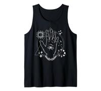 Palmistry Mano Lectura esotérica Arte Espiritual Flor símbolos Camiseta sin Mangas