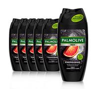 Palmolive Men Gel de ducha Energising 6 x 250 ml - 3 en 1 para cuerpo, cara y cabello - con aceite esencial de cítricos y extracto de magnesio