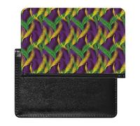 Palms Color of Mardi Gras Funny Passport Case Cover And Vaccine Card Organizer Holder Travel Protector Bag Wallet Printed