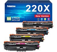 Palmtree 220X 220A Cartuchos de Tóner con Chip Compatibles con HP 220X 220 para HP Color Laserjet Pro MFP 4302dw 4302fdw 4202dw 4202dn 4302fdn W2200X W2201X W2202X W2203X (Pack de 4)