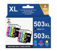 Palmtree 503XL Cartuchos de Tinta Compatible con Epson 503xXL Tinta Epson 503 para 503XL Epson Expression Home XP-5200 XP-5205 XP5200 XP5205 Epson Workforce WF-2960DWF WF2960 WF-2965 (Paquete de 8)