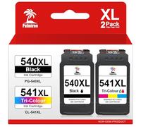 Palmtree 540XL 541XL Multipack Compatible con Tinta Canon 540 541 XL para Canon PIXMA MG3650 MG3650s MG3600 MG4200 TS5150 TS5151 TS5100 MX535 MX475 MX395 Tinta Impresora PG540 CL541 Color Negro