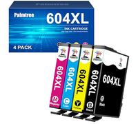 Palmtree 604XL Cartuchos de Tinta compatibles con epson 604 con Tinta epson XP 2200 para Epson Expression Home XP-2200 XP-3200 XP-4200 XP-4205 Workforce WF-2950DWF WF-2910DWF WF-2930DWF(4-Paquetes)