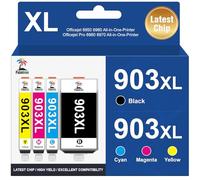 Palmtree 903XL Compatible Cartuchos de Tinta para HP 903XL Pack Cartuchos de Tinta para HP Officejet 6950 6960 Officejet Pro 6960 6970 All-in-One Impresora (Paquete de 4)