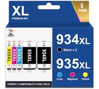 Palmtree 934XL 935XL Reemplazo de Cartuchos de Tinta Compatible con HP Officejet Pro 6230 6830 Officejet 6820 (2 Negro, 1 Cián, 1 Magenta, 1 Amarillo)
