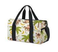 Palmtree Banana Monkey - Bolsas deportivas para niños, niñas, mujeres, hombres, monos, lindas bolsas de viaje para fin de semana, fin de semana, bolsa de viaje para llevar al gimnasio, bolsas de lona